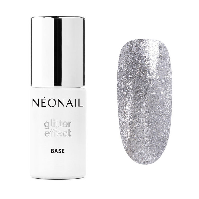 Glitter Effect Base Silver Twinkle 7.2 ml